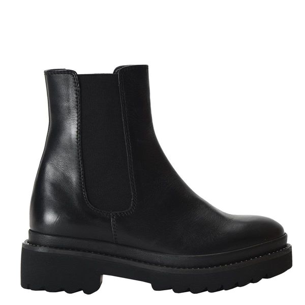 Nine West Cerra Chelsea Lug Sole Black Ankle Boots | South Africa 33Q40-5H57